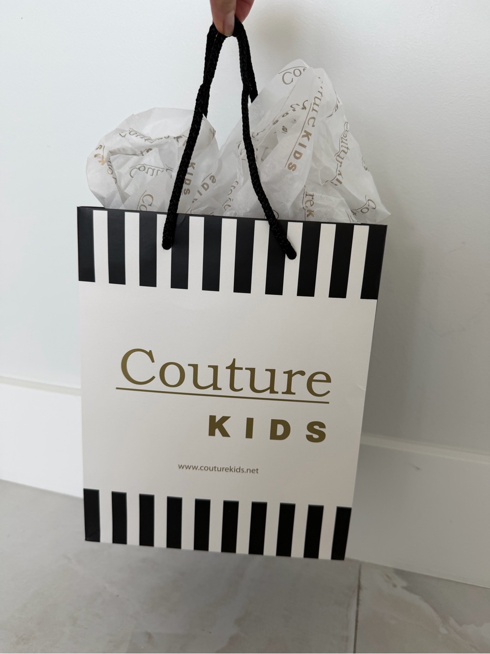 Couture Kids Petite Shopping Bag Gift Bag with Logo Tissue Paper